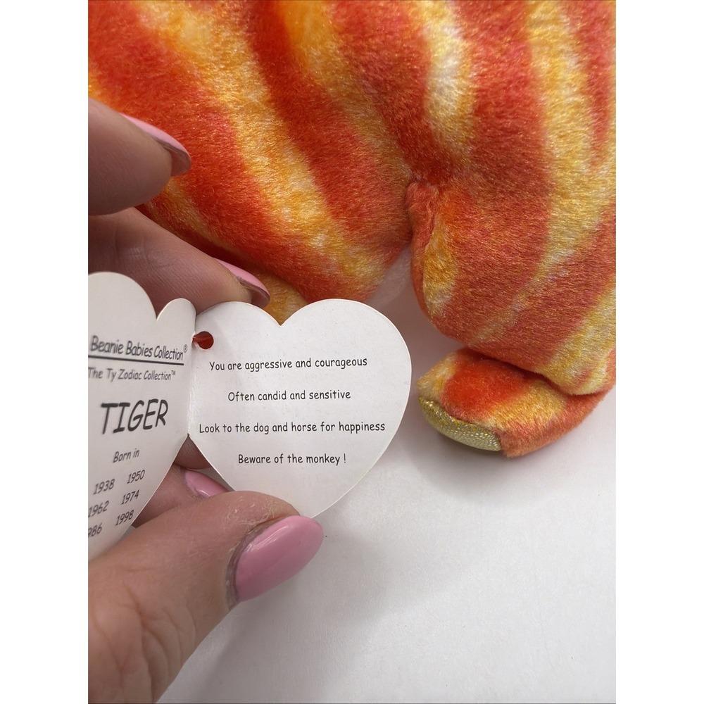 TY Beanie Baby The Zodiac Tiger MWMT Free Shipping - Picture 6 of 10